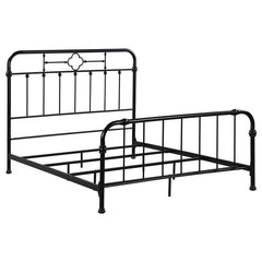 Packlan Metal Eastern King Open Frame Bed Matte Black - 305946KE