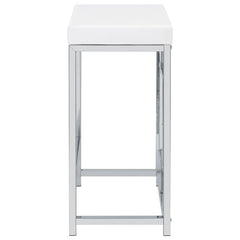 Jackson 4-piece Multipurpose Counter Height Table Set White and Chrome - 182714