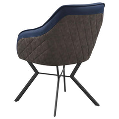 Mayer Upholstered Tufted Side Chairs (Set of 2) Blue and Brown - 193722