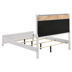 Barzini Wood Eastern King Panel Bed White - 205891KE