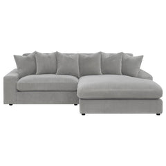 Blaine Upholstered Reversible Chaise Sectional Sofa Fog - 509900
