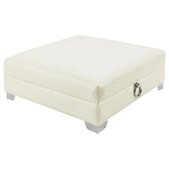 Chaviano 4-piece Upholstered Track Arm Sofa Set Pearl White - 505391-S4