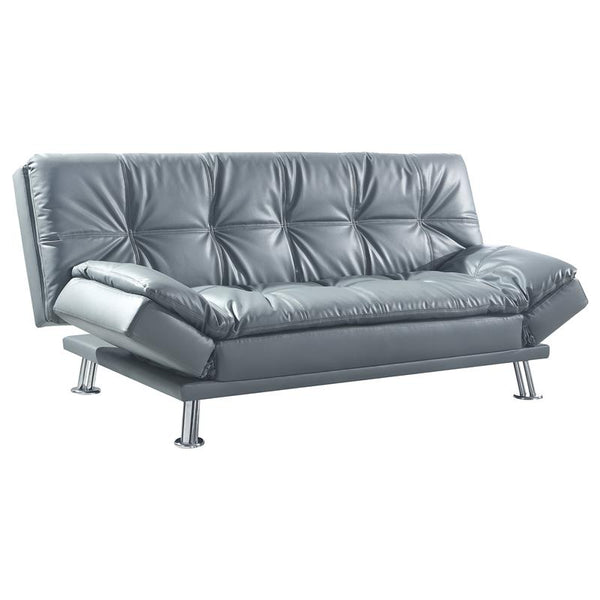 Dilleston Upholstered Tufted Convertible Sofa Bed Grey - 500096