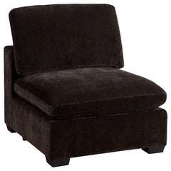 Lakeview Upholstered Armless Chair Dark Chocolate - 551464