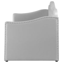 Elmore Upholstered Twin Daybed with Trundle Light Grey - 300629