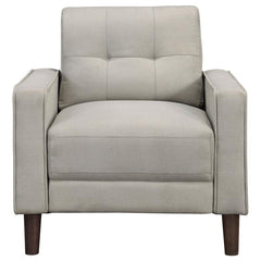 Bowen Upholstered Track Arm Tufted Accent Chair Beige - 506787