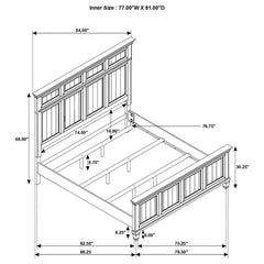 Avenue Wood Eastern King Panel Bed Weathered Grey - 224031KE