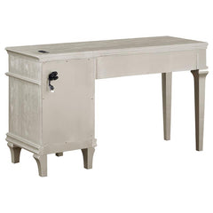 Evangeline 4-drawer Vanity Set with Stool Silver Oak - 223397-SET