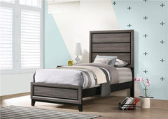 Watson Wood Twin Panel Bed Grey Oak - 212421T