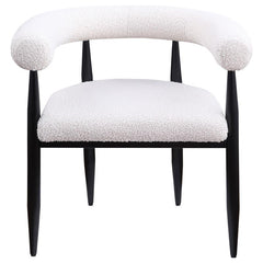Camden 5-piece Round Dining Table Set Black and Cream - 105780-S5