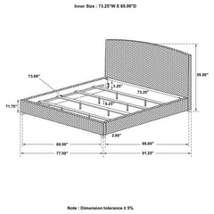 Laughton Banana Leaf California King Panel Bed Amber - 300501KW