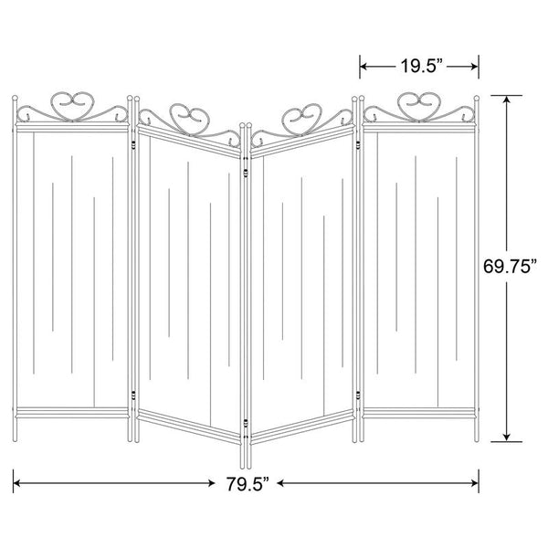 Dove 4-Panel Room Divider Folding Shoji Screen Beige - 2710