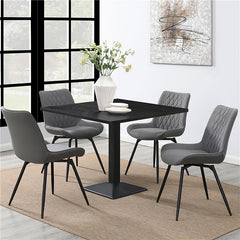 Diggs Upholstered Tufted Swivel Dining Chairs Grey and Gunmetal (Set of 2) - 193312