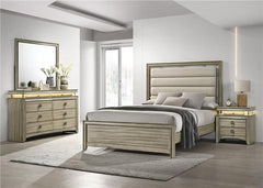 Giselle 4-piece Queen Bedroom Set Rustic Beige - 224391Q-S4