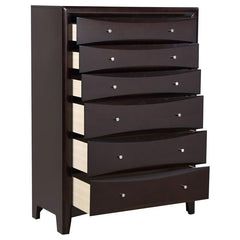 Phoenix 6-drawer Chest Deep Cappuccino - 200415