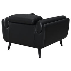 Shania Upholstered Low Back Accent Chair Black - 509923