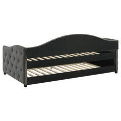 Sadie Upholstered Twin Daybed with Trundle Grey - 300638