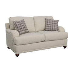 Glenn Upholstered English Arm Loveseat Light Grey and Grey - 511095