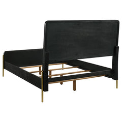 Arini 4-piece Eastern King Bedroom Set Black and Natural - 224330KE-S4