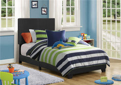 Dorian Upholstered Twin Panel Bed Black - 300761T