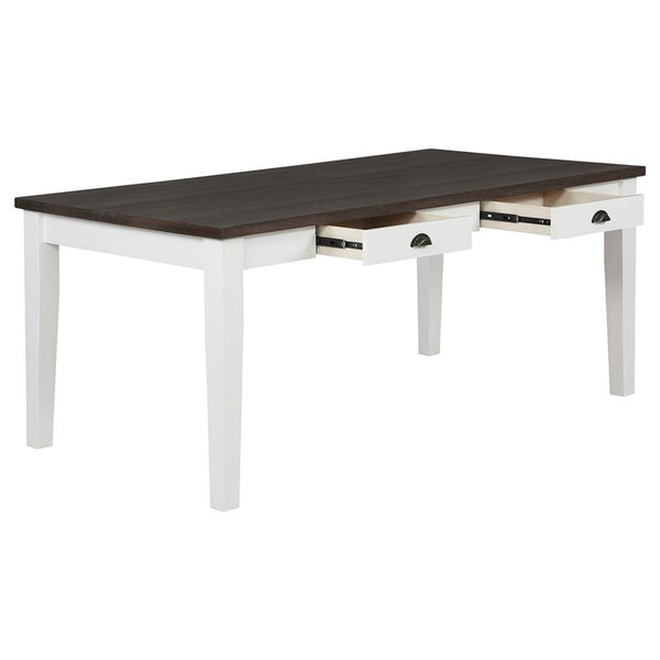Kingman 4-drawer Dining Table Espresso and White - 109541