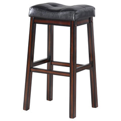 Donald Upholstered Bar Stools Black and Cappuccino (Set of 2) - 120520