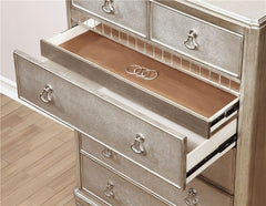 Bling Game 5-piece Queen Bedroom Set Metallic Platinum - 204181Q-S5