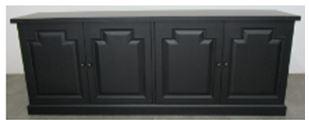 Florence 4-door Dining Sideboard Buffet Cabinet Antique Black - 115535