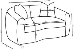 Isabella Faux Sheepskin Upholstered Loveseat Natural - 509872