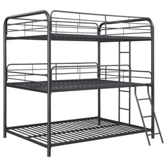 Garner Metal Full Triple Bunk Bed Gunmetal - 400779