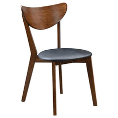 Jedda Upholstered Dining Chairs Dark Walnut and Black (Set of 2) - 105362