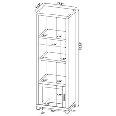 Sachin 3-shelf Engineered Wood Media Tower Distressed Pine - 707746