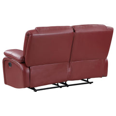 Camila 3-piece Upholstered Reclining Sofa Set Red - 610241-S3