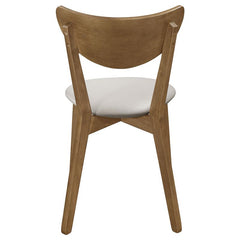 Kersey Dining Side Chairs with Curved Backs Beige and Chestnut (Set of 2) - 103062