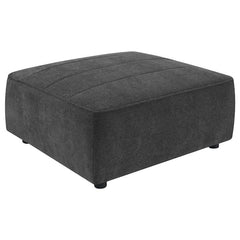 Sunny Square Upholstered Ottoman Dark Charcoal - 552083