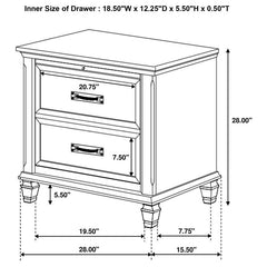 Franco 5-piece Queen Bedroom Set Distressed White - 205331Q-S5