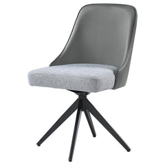 Paulita Upholstered Swivel Side Chairs (Set of 2) Grey and Gunmetal - 110712