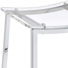 Jovani Acrylic Backless Counter Height Bar Stools Clear and Chrome (Set of 2) - 182358