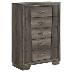 Janine 5-drawer Bedroom Chest Grey - 223555