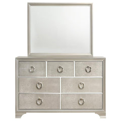 Salford 7-drawer Dresser with Mirror Metallic Sterling - 222723M