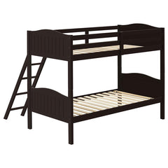 Arlo Wood Twin Over Twin Bunk Bed Espresso - 405053BRN