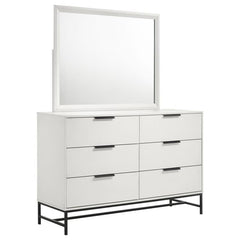 Sonora 6-drawer Dresser with Mirror White - 224863M