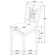 Appleton 5-piece Rectangular Wood Dining Table Set Black Washed and Light Grey - 110281-S5