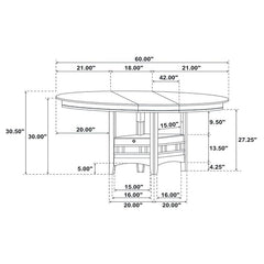Lavon 5-piece Dining Set Medium Grey - 108211-S5