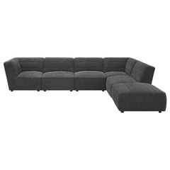 Sunny Upholstered Armless Chair Dark Charcoal - 552081