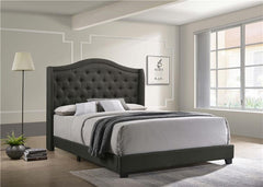 Sonoma Upholstered Eastern King Wingback Bed Grey - 310072KE