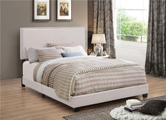 Boyd Upholstered Full Panel Bed Ivory - 350051F