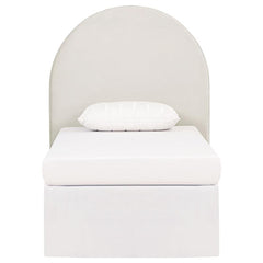 June Upholstered Twin Panel Headboard Ivory - 315926T