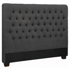 Chloe Upholstered Eastern King Panel Headboard Charcoal - 300529KEB1