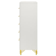 Lucia 5-drawer Bedroom Chest White - 224735